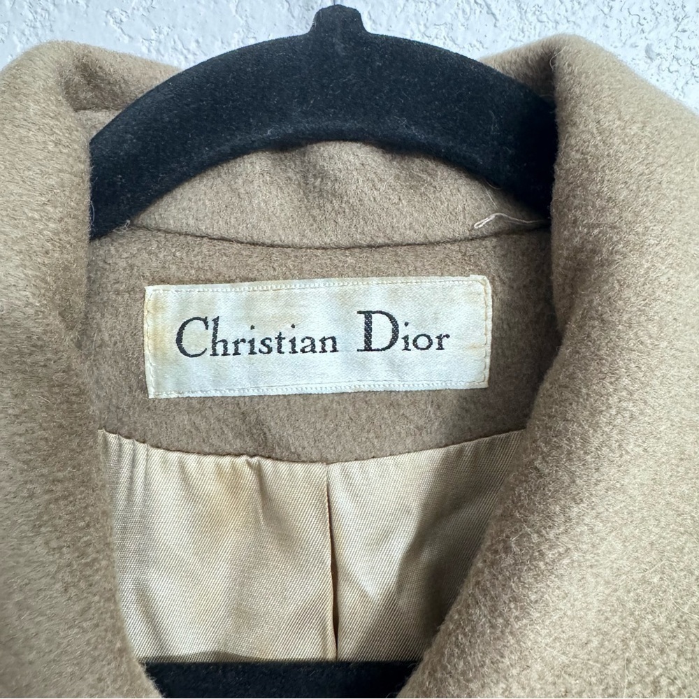Vintage Christian Dior Tan Swing Pea Coat - Size Unknown - Picture 8 of 8